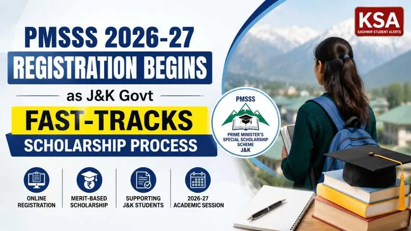 PMSSS 2026-27 Registration Begins: AICTE Opens Online Portal for J&K Students