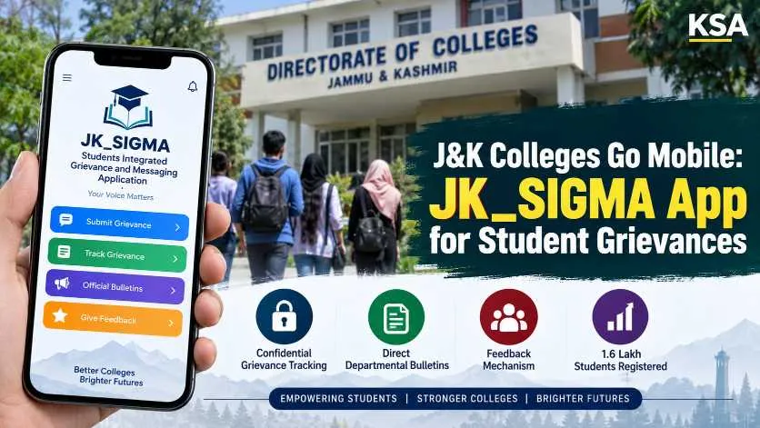 J&K Colleges Launch JK_SIGMA App for Student Grievances, Updates & Complaint Tracking
