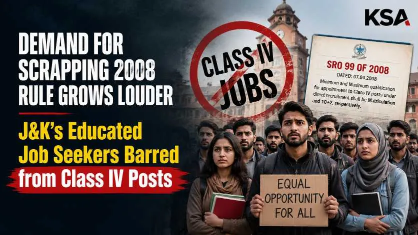 J&K Educated Youth Barred from Class IV Jobs as Demand to Scrap 2008 Qualification Rule Grows