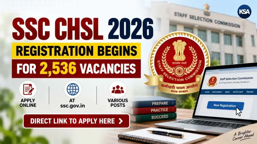 SSC CHSL 2026 Registration Begins for 2,536 Vacancies: Apply Online at ssc.gov.in