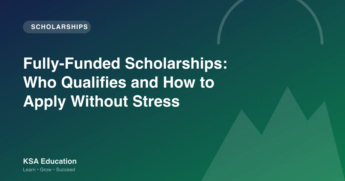 Fully-Funded Scholarships: Who Qualifies and How to Apply Without Stress