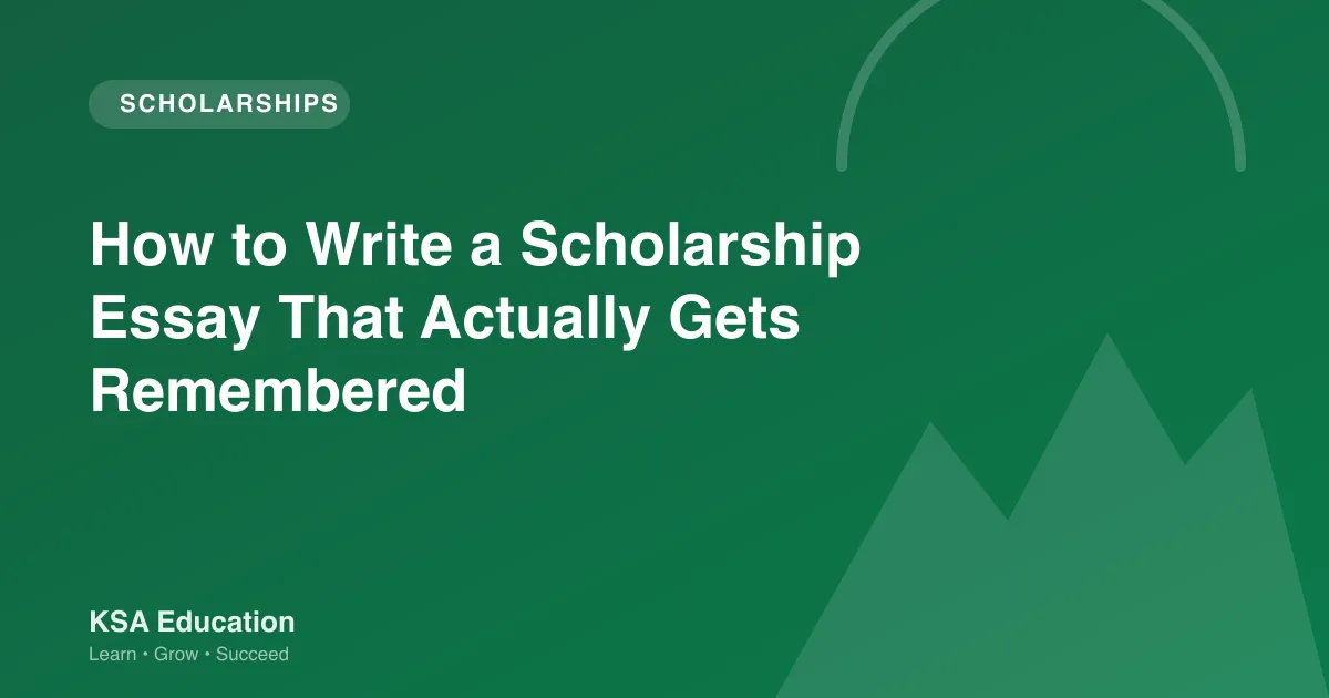 How to Write a Scholarship Essay That Actually Gets Remembered