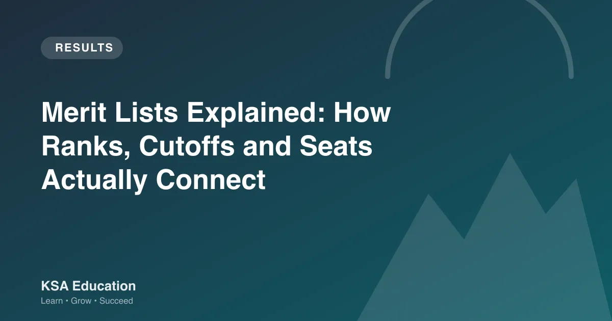 Merit Lists Explained: How Ranks, Cutoffs and Seats Actually Connect