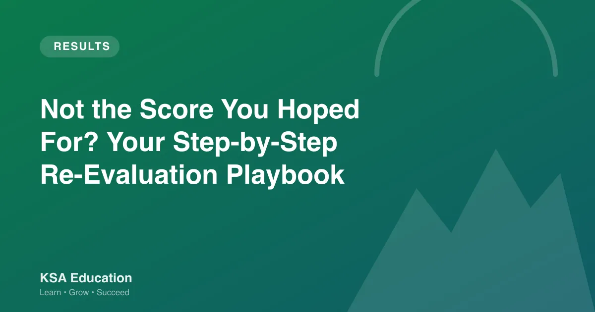 Not the Score You Hoped For? Your Step-by-Step Re-Evaluation Playbook