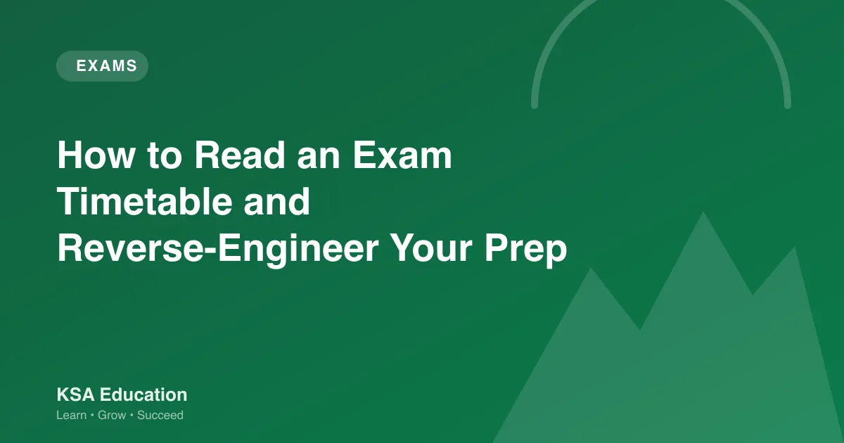 How to Read an Exam Timetable and Reverse-Engineer Your Prep