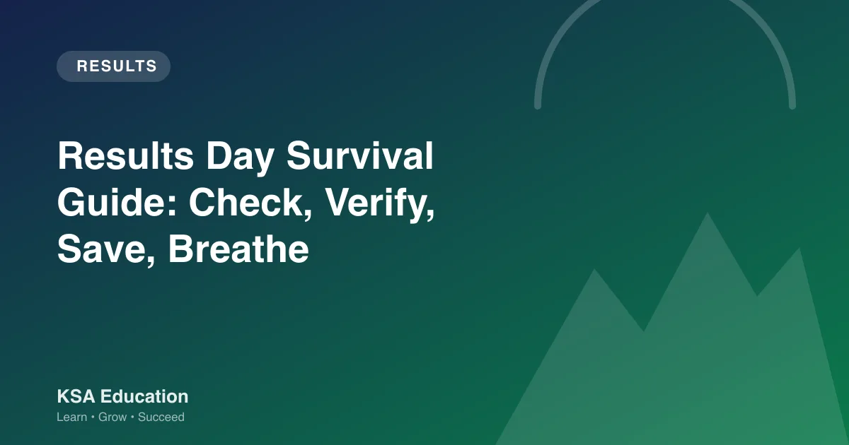 Results Day Survival Guide: Check, Verify, Save, Breathe