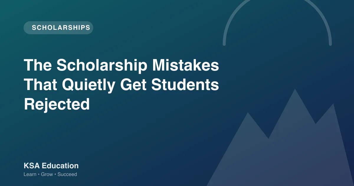 The Scholarship Mistakes That Quietly Get Students Rejected